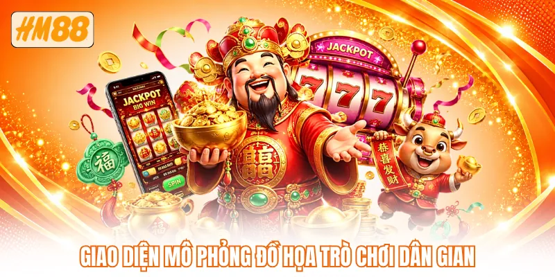 Giao diện mô phỏng đồ họa trò chơi dân gian
